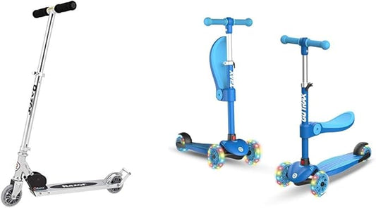 Razor AW Kick Scooter for Kids - Wheelie Bar, Lightweight, Foldable, Aluminum Frame, and Adjustable Handlebars