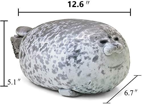 MerryXD Chubby Blob Seal Pillow,Stuffed Cotton Plush Animal Toy Cute Ocean Small(11.8 in)