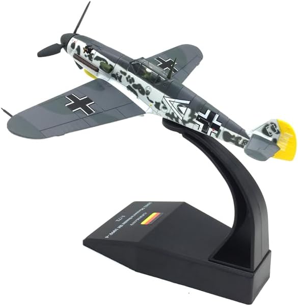 Diecast Airplanes 1/72 Scale Model Aircraft BF109 Simulation Fighter Jet Plane Model Attack Plane Military Airplane Models for Adults