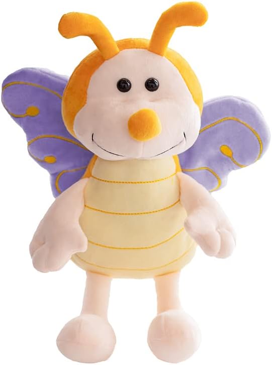 13 Inch Cuddly Purple Butterfly Stuffed Animals Super Soft Butterflies With Purple Wings Plush toys Stuffed Butter Fly Plushies Animal With Purple Wings Insect Plush Doll Animal Toy for Kids & Lovers