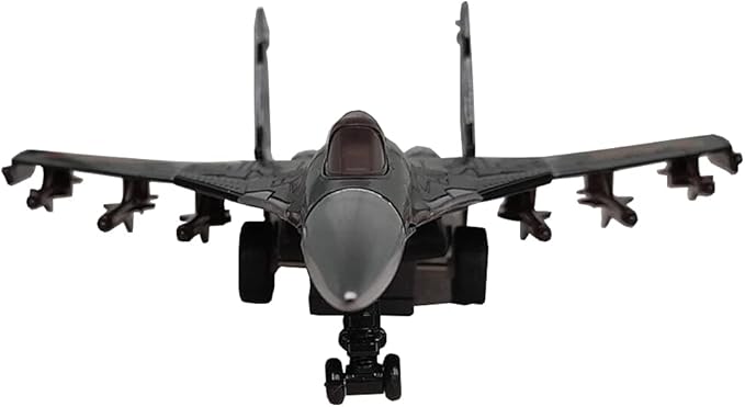 HSOMiD Army Air Force Fighter Jet Toy Military Airplane - Fun Lights and Sounds, Bump and Go Action Pretend Play Kids Aircraft Bomber Plane