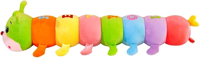 Multicolor Caterpillar Stuffed Animal Big Hugging Pillow Cute Plush Soft Pillow Doll,Giant Plush Toy,Gifts for Girl Boy Babies Birthday (59inch/150cm)