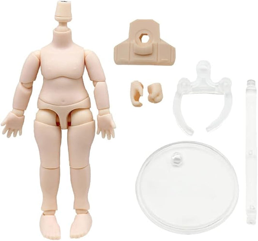niannyyhouse DOD 10cm Doll Action Figures Body Suitable for 1/12 BJD Dolls Head (Milky White-Standard Package A)