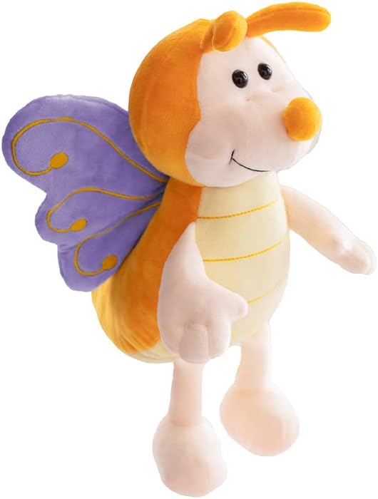 13 Inch Cuddly Purple Butterfly Stuffed Animals Super Soft Butterflies With Purple Wings Plush toys Stuffed Butter Fly Plushies Animal With Purple Wings Insect Plush Doll Animal Toy for Kids & Lovers