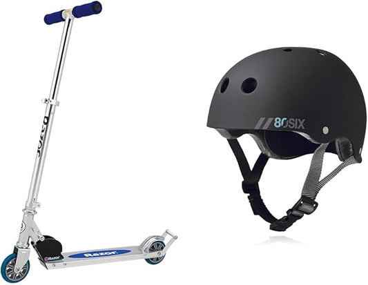 Razor AW Kick Scooter for Kids - Wheelie Bar, Lightweight, Foldable, Aluminum Frame, and Adjustable Handlebars