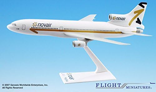 Flight Miniatures Novair (97-04) L-1011 1:250 Scale - Plastic Snap-Fit Model Airplane - Collectible Replica of Novair Airlines Aircraft - Part# ALK-10110I-020