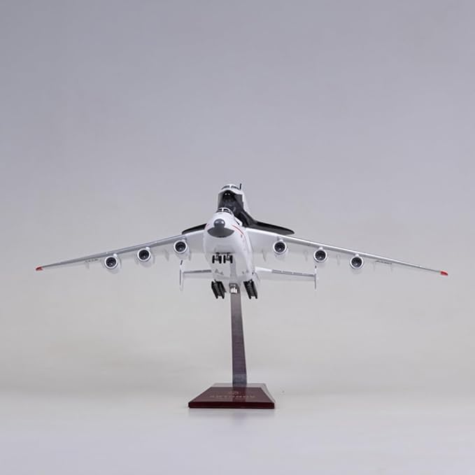 Large Model Airplane, 1/200 Ukraine Antonov 225 Model Airplane, Resin Aircraft Model Transport Airplane Model for Aircraft Enthusiasts Collection and Home Office Desk Decor (An-225+Spacecraft)