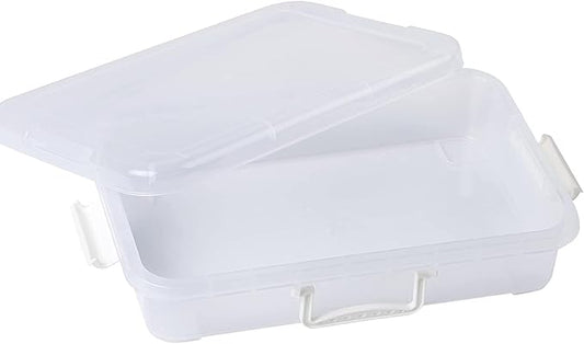 15Inch Portable Sensory Bin Play Tray with Lid, Fill with Water, Beads and More. Works with Moon Sand, Kinetic Sand, Orbeez Water Beads