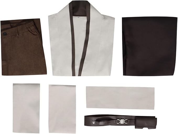 Mens Cosplay Costume White Tunic Hooded Cloak Robe Uniform Suit Halloween Outfit