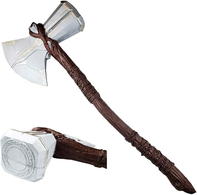 Otakumod - Mythical Hammer and Axe Prop Replica - Foam Hammer and Axe Set for Cosplay, Halloween, Parties, and Gifts