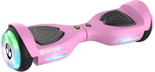 Gotrax Hoverboard with 6.5" LED Wheels & Headlight, Max 4/5 Miles Range, 6.2mph Power by Dual Brushless Motor, UL2272 Certified and 50.4Wh/65.52Wh Battery Self Balancing Scooters for 44-176lbs Kids