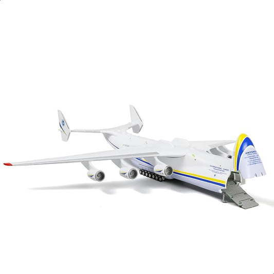Antonov AN-225 Mriya 1/200 Scale Model Aircraft Kit 17.3 inch Ukraine Painted Metal Diecast Transport Aircraft Miniature with Display Stand Adult Airplane Model Kits Gift