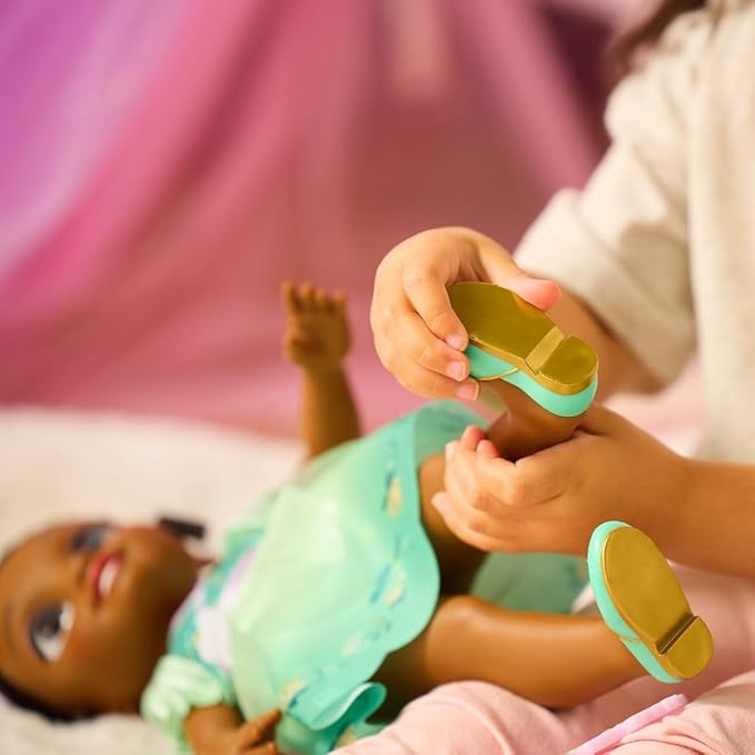 Disney Store Official Tiana Once Upon a Story Doll - 16 Inch Disney Princess Toys Featuring Reflective Eyes with 3D Pupil and Iris, Detailed Costume, Hair Comb & Shoes - Comes in Display Box