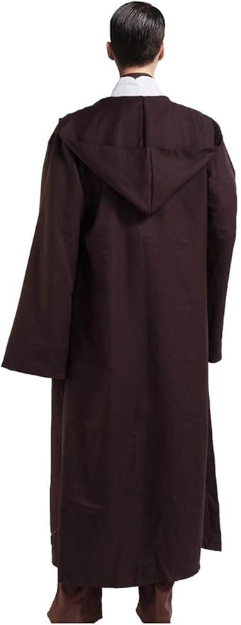 Rongxu Mens Tunic Robe Cosplay Costume Adult Tunic Hooded Robe Outfit Full Set Halloween Costume US Size