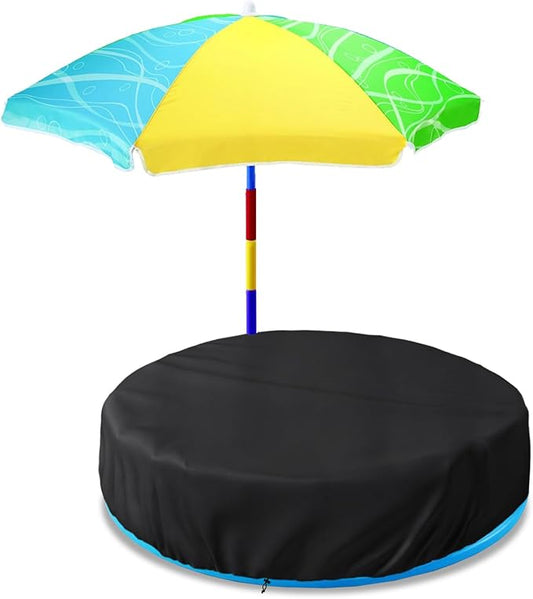 Kids Activity Pool Cover,Outdoor Heavy Duty 600D Waterproof Kiddie Pool Cover for Step2 Play & Shade Pool