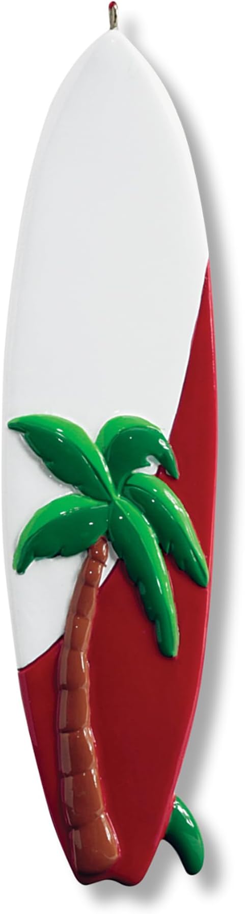 Ornaments by Elves - Personalized Surfboard with Palm Tree Christmas Ornaments - Beach Decorations Surf Hawaiian Paddle Board Surfer Coastal Decor and Summer Vibes in a Giftable Packaging