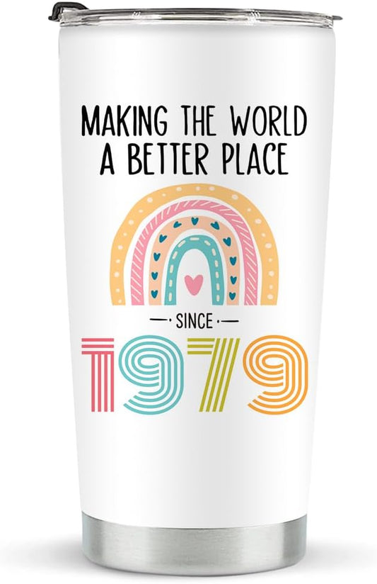 46th Birthday Gifts for Women, Tumbler 20 oz Stainless Steel Vacuum Insulated Tumblers, 1979 Birthday Gifts for Women, 46 Year Old Birthday Gifts, 46th Birthday Gift Ideas, 46th Birthday Tumbler