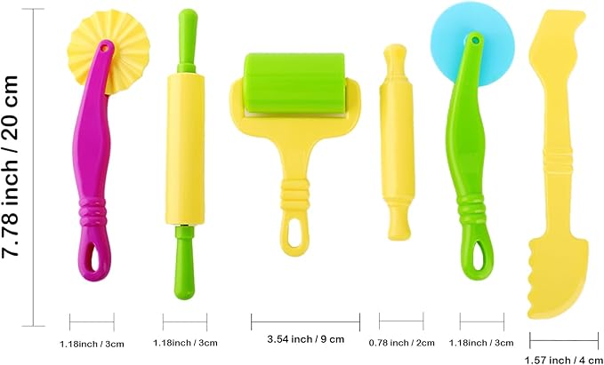 Modeling Clay Tools for Kids Ages 2-4, Craft Molding Clay Tool Set, Clay Molds Cutters Roller Stamps, Modeling Clay Kit 43 Pcs, Sculpting Texture Rolling Pin, Toddlers Accessories Girls Boys