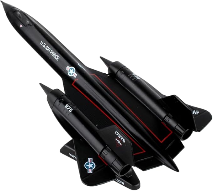 SR-71 Blackbird Die-Cast Metal Model – 1:200 Scale Strategic Reconnaissance Aircraft Replica with Display Stand, Highly Detailed, 6.2” Length x 3.2” Wingspan, Adult Collectible Ages 14+