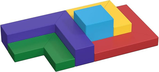 5 Piece Foam Climbing Blocks, Pu Leather Soft Play Large Baby Climbing Gym Indoor Climbing Toys for Toddlers 1-3 Inside