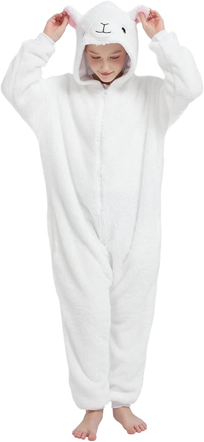 ABENCA Kids Onesie Animal Girls Costume One Piece Pajamas Sleepwear Cosplay Halloween Christmas