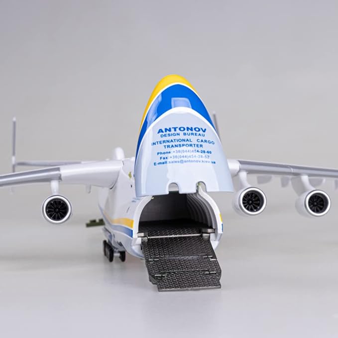 Large Model Airplane, 1/200 Ukraine Antonov 225 Model Airplane, Resin Aircraft Model Strategic Transport Airplane Model for Aircraft Enthusiasts Collection and Home Office Desk Decor (An-225)