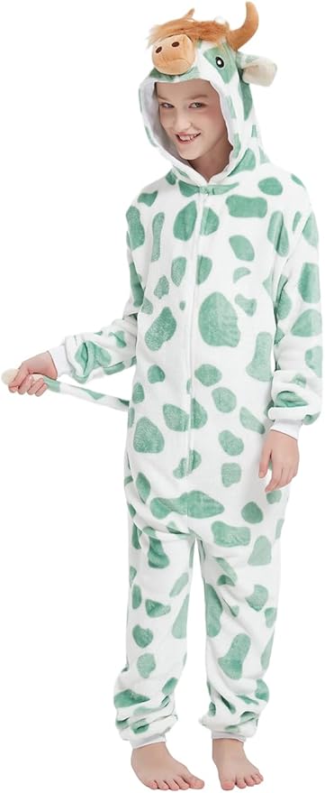 ABENCA Kids Onesie Animal Girls Costume One Piece Pajamas Sleepwear Cosplay Halloween Christmas