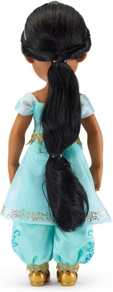 Disney Store Official Jasmine Once Upon a Story Doll - 16 Inch Disney Princess Toys Featuring Reflective Eyes with 3D Pupil and Iris, Detailed Costume, Hair Comb & Shoes - Comes in Display Box