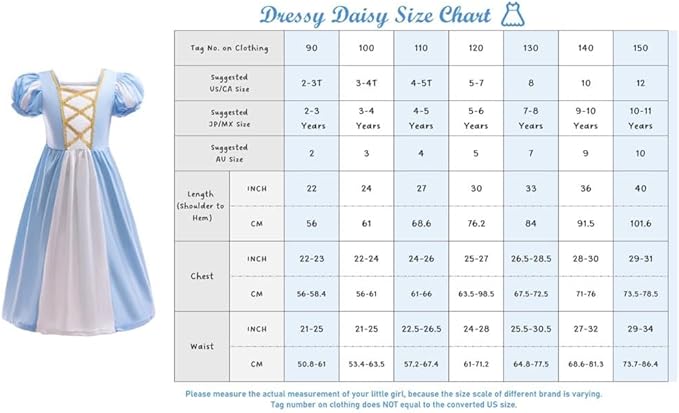 Dressy Daisy Toddler and Little Girls Princess Dress Up Clothes for Halloween Birthday Party Everyday Outfit Play Wear