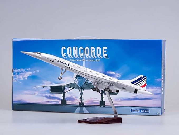 Model Plane Concorde Model Resin Supersonic Jet Airplane Model 1/125 Scale Metal Concorde Air France F-BVFB Plane Model for Gift Collectible