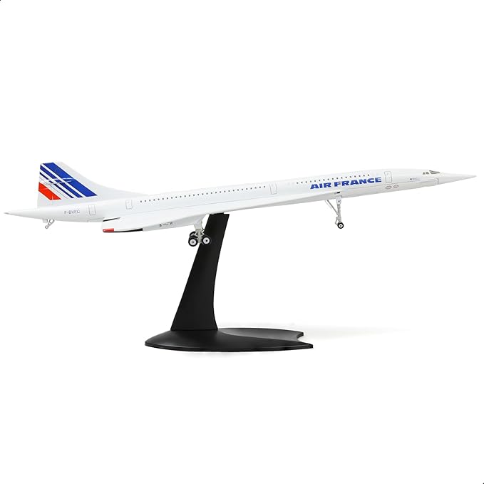 1/200 Concorde Airplane Model Diecast Metal Aircraft Model Kit Simulation Display Aircraft Model Two Versions Available for Display Collections or Gift (1/200 France Airways)