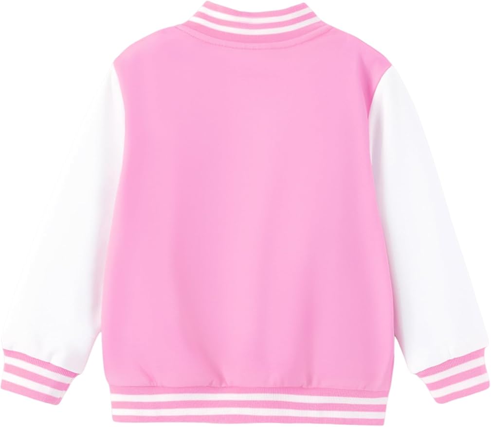 Disney Minnie Mickey Stitch Princess Frozen Elsa Marvel Jacket Lightweight Coat Button up Color Block Sweatshirt 2-14 Years