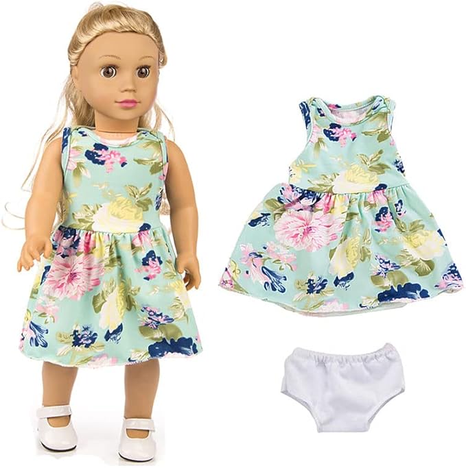 7 Sets 18 inch Doll Clothes Gifts and Accessories, Mickey,Unicorn Doll Clothes Fit American18 inch Doll (NO Doll)