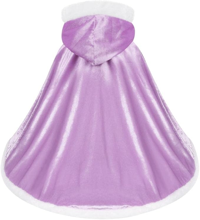 Girls Dress Up Hodded Cape Toddler Costume for Princess Cloaks