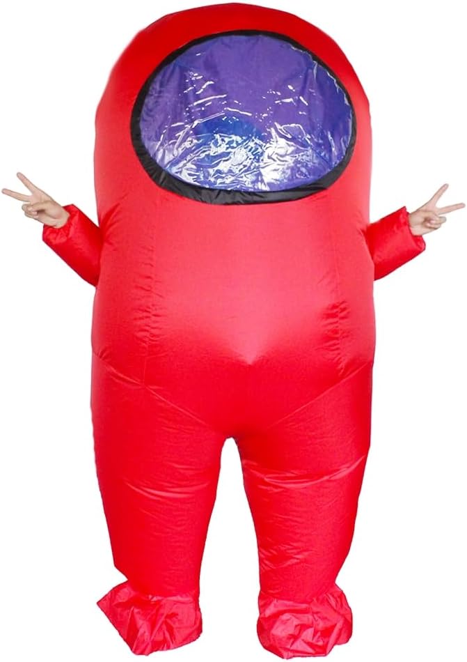 Impostor Inflatable Costume for Adult Funny Halloween Spacesuit Costume Astronaut Figures for Adult Game Fans