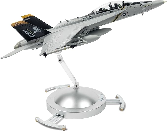 F/A-18F Super Hornet 1/72 Metal Airplane Model Kits with Stand VFA-103 Jolly Rogers Diecast Alloy Attack Jet Replica PreBuild Military Aircraft Collection for Display or Gift
