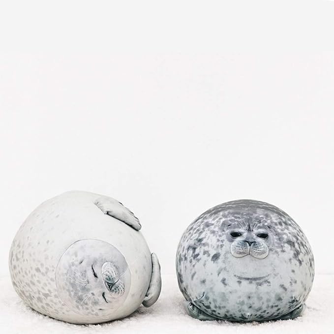 MerryXD Chubby Blob Seal Pillow,Stuffed Cotton Plush Animal Toy Cute Ocean Small(11.8 in)