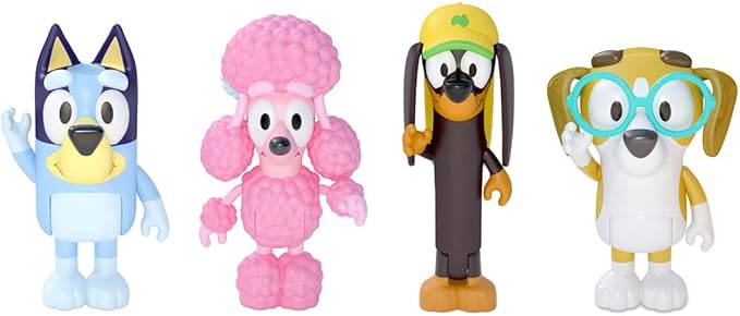 Bluey Figure 4 Pack - Friends Pack, Multicolor (13014)