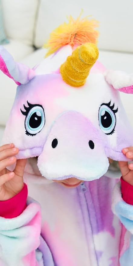 Kids Unicorn Onesie Pajamas One-Piece Cosplay Costume Animal Sleepwear Girls And Boys