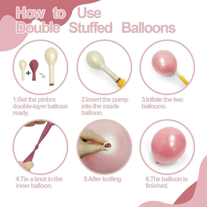 Pearl Pink White Balloon Garland Double Stuffed Light Pink Champagne Gold White Sand Balloon Arch Kit for Baby Shower Birthday Bridal Shower Wedding Birthday Party Decorations