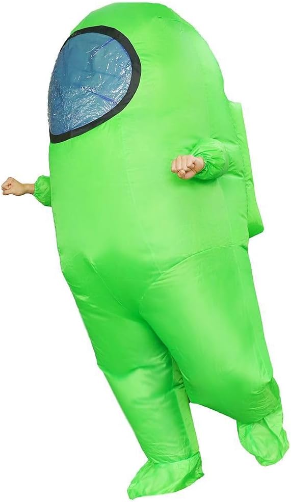 Impostor Inflatable Costume for Adult Funny Halloween Spacesuit Costume Astronaut Figures for Adult Game Fans