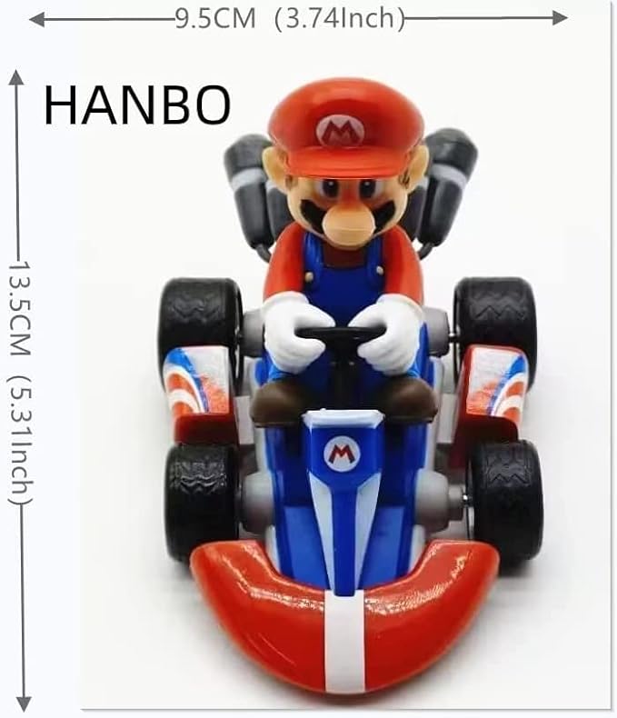 3 pcs Bigger Super Star Mari Bros Kart Pull Back Cars