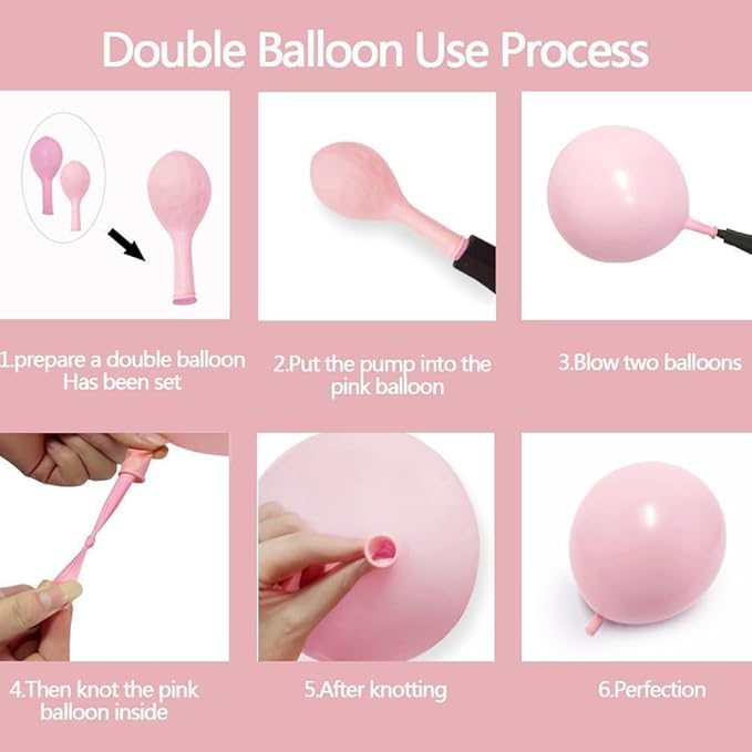 Pastel Pink Balloons Latex Light Baby Pink Balloon Garland Arch Kit Different Sizes for Birthday Baby Shower Winter Bridal Prom Party Decorations