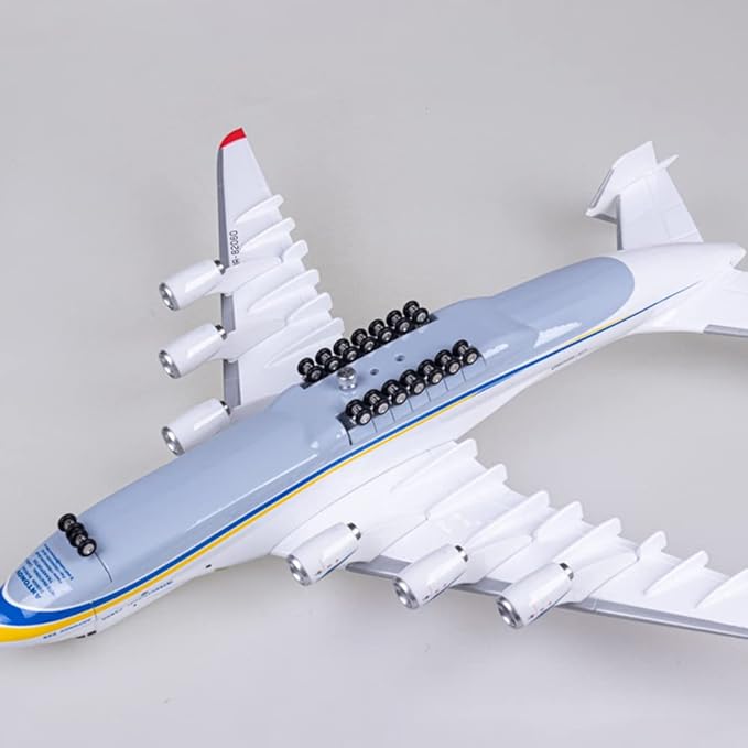 Large Model Airplane, 1/200 Ukraine Antonov 225 Model Airplane, Resin Aircraft Model Strategic Transport Airplane Model for Aircraft Enthusiasts Collection and Home Office Desk Decor (An-225)