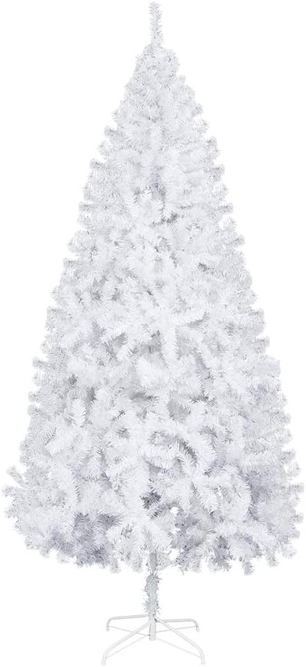 Bonnlo 7ft White Christmas Tree, Artificial Christmas Tree w/ 950 Branch Tips, Large Xmas Entrance Tree Holiday Party Decorations