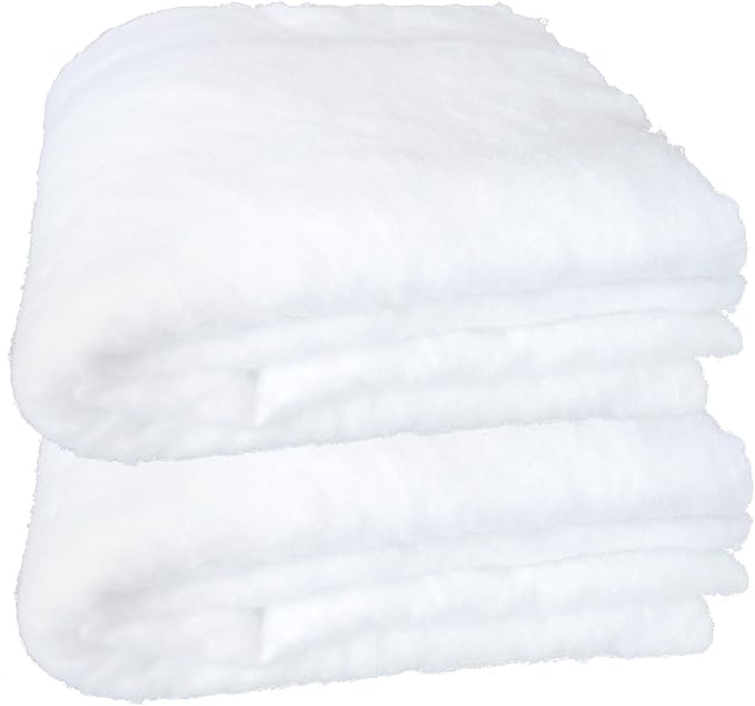 2 Pcs Fake Snow Blankets for Christmas Village Snow Blankets for Christmas Decorating Fake Snow Decorations Under The Christmas Tree Decorations (Each 31.5 x 94.5 Inches)