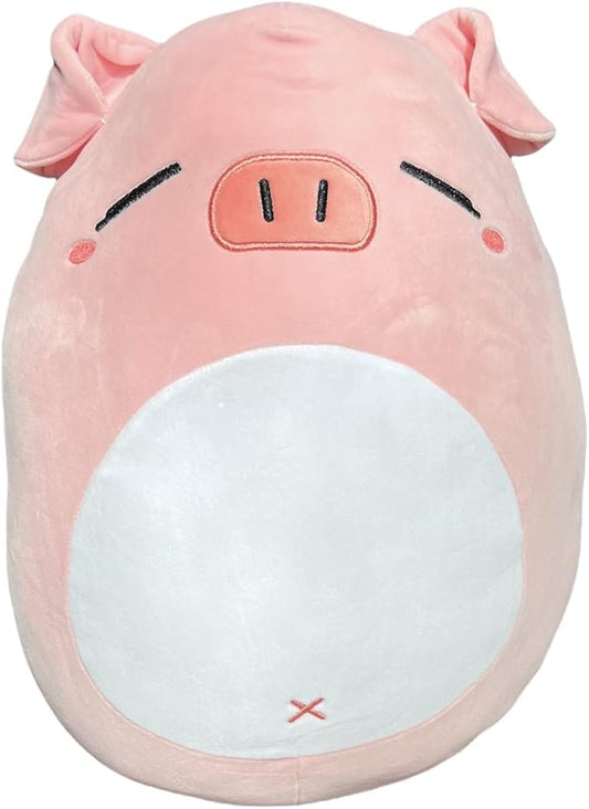 17-Inch Pyper The Pig - Large, Ultra-Soft Squish Plush Pillow - Adorable Pink Cuddly Toy for Kids and Adults