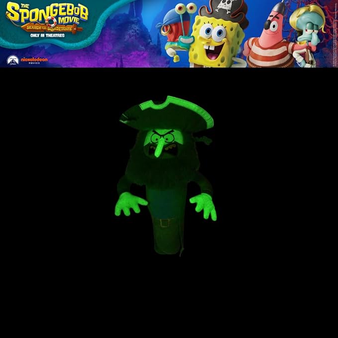 Spongebob Squarepants The Flying Dutchman Kids Plush Cuddle Pillow, Glow in The Dark, Super Soft & Cozy, (Officially Licensed Product) by Franco