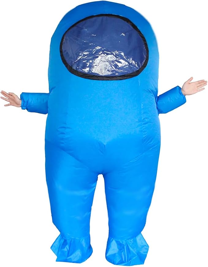 Impostor Inflatable Costume for Adult Funny Halloween Spacesuit Costume Astronaut Figures for Adult Game Fans