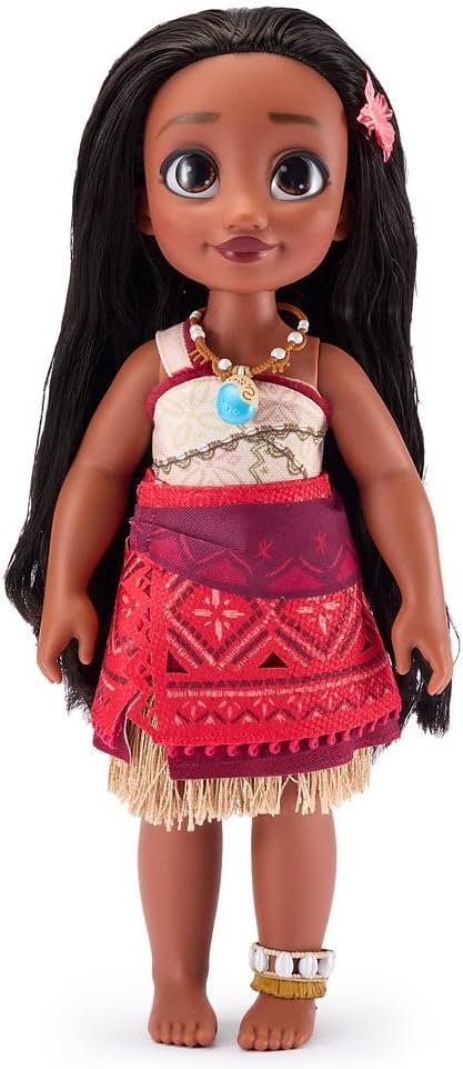 Disney Store Official Moana Once Upon a Story Doll - 16 Inch Disney Princess Toys Featuring Reflective Eyes with 3D Pupil and Iris, Detailed Costume, Hair Comb - Comes in Display Box